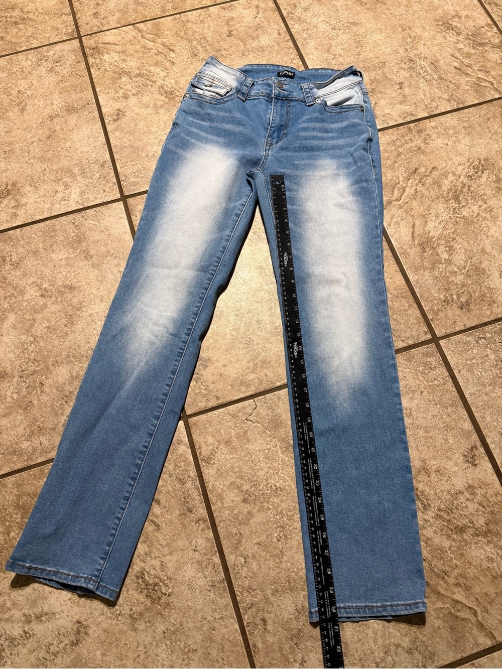 Flamingals Straight-Leg Light Blue Women's Jeans with Faded Wash